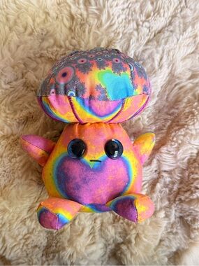Plush Rainbow Mushroom Character Kids Toy - Multicolor